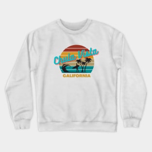 Chula Vista California Retro Vintage Sunset Crewneck Sweatshirt
